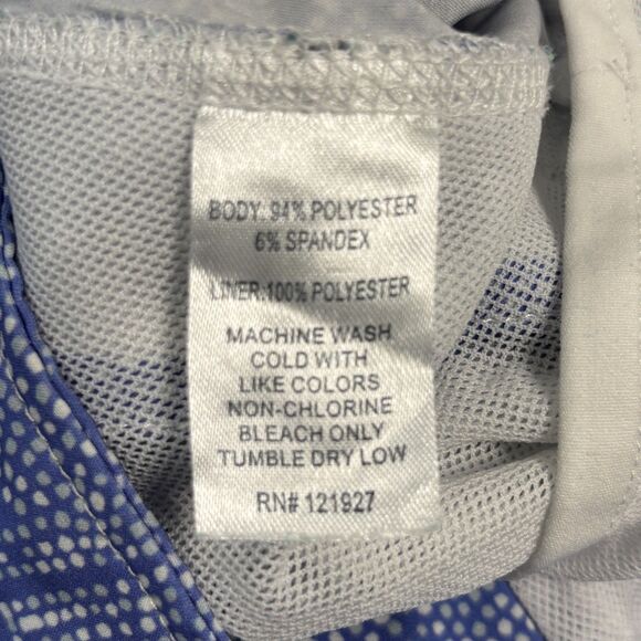 Johnnie-O Swim Trunks Shorts Mens XL Blue White Floral Drawstring Board Short - Picture 10 of 11